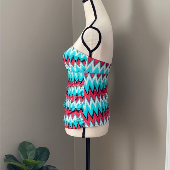 Merona Multicolored Chevron Swimsuit Top - Picture 2 of 8